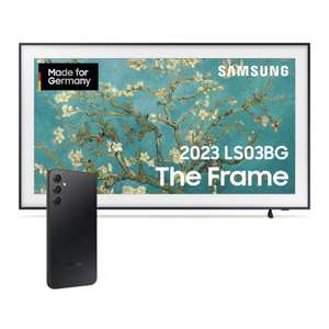 Samsung The Frame GQ55LS03BG 138cm 55" 4K QLED 120Hz Smart TV + Samsung Galaxy A341 28GB graphit