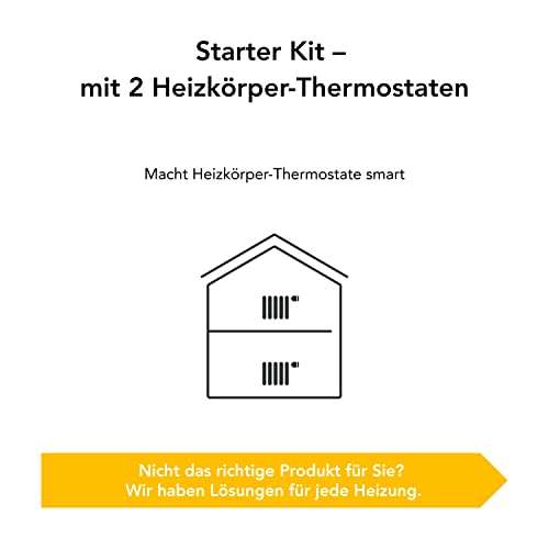 tado° smartes Heizkörperthermostat – Wifi Starter Kit V3+, inkl. 2 x Thermostat für Heizung