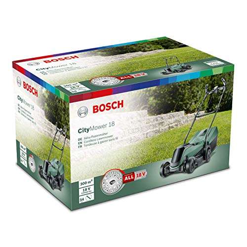 Bosch DIY CityMower 18 Akku-Rasenmäher inkl. Akku 4.0Ah