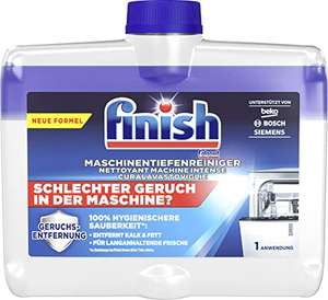 Finish Maschinentiefenreiniger – Flüssiger Maschinenreiniger gegen Kalk und Fett für eine saubere Spülmaschine – 1 x 250 ml