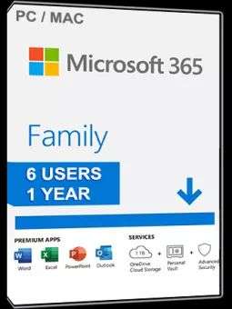 Microsoft Office 365 Family (6 User/1Y)