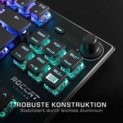 Roccat Vulcan TKL Gaming Tastatur, schwarz, LEDs RGB, Titan Speed, USB, DE