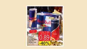 Red Bull Energydrink im 6er-Pack für 0,66€ per Dose mit -25% Sticker