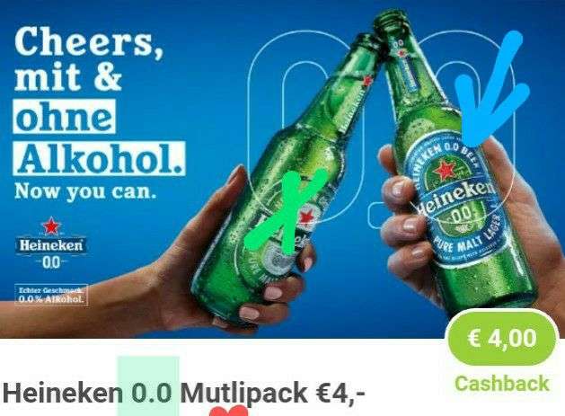 18x Heineken 0.0 bei Spar mit Cashback | -25% auf alle Biere inkl. Aktionspreise!
