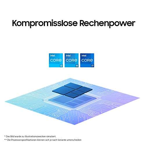 Samsung Galaxy Book2 39,6 cm (15,6 Zoll) Notebook (Intel Core Prozessor i7, 8 GB RAM, 512 GB SSD, Windows 11 Home)