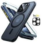 ESR Matte durchsichtige Hülle für iPhone 15 Pro/Plus/Max Serie mit mit Displayschutzfolie und Kameraschutz, Magsafe kompatibel