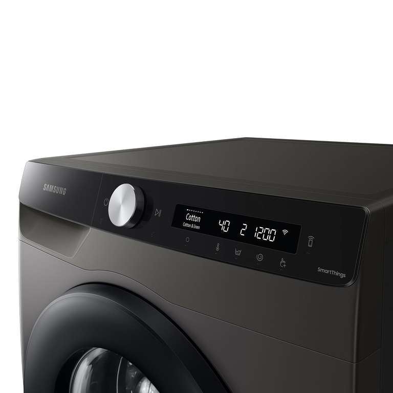 Samsung Waschmaschine, 8 kg, 1400 U/min, Automatische Waschmittel- und Weichspülerdosierung, Inox/Schwarz, WW80T534AAXAS2 [Energieklasse A]