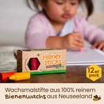 Honeysticks Kinder Wachsmalstifte 12 Stück aus 100% Bienenwachs