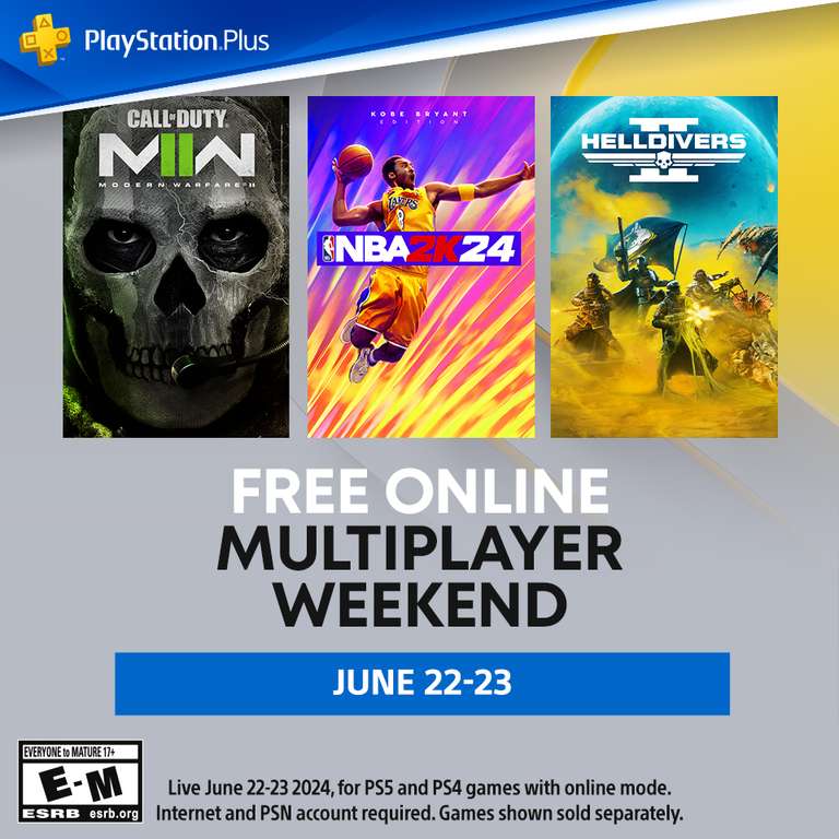 PlayStation gratis Multiplayer Weekend (22.6. und 23.6.)