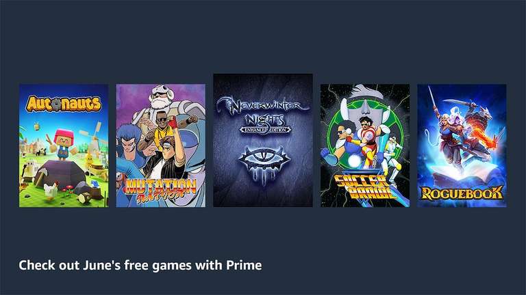 Prime Gaming Juni: Autonauts, Neverwinter Nights: Enhanced Edition, Soccer Brawl, Roguebook, Steamworld Dig 2, Sengoku 2, ...