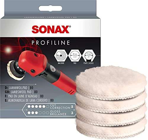 SONAX LammwollPad 80 mm 4er Pack