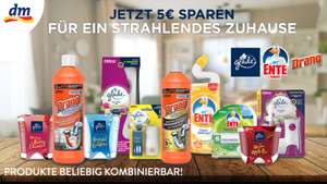 [dm] 5€ Cashback beim Kauf von Glade, WC-Ente oder Drano Produkten ab 15€