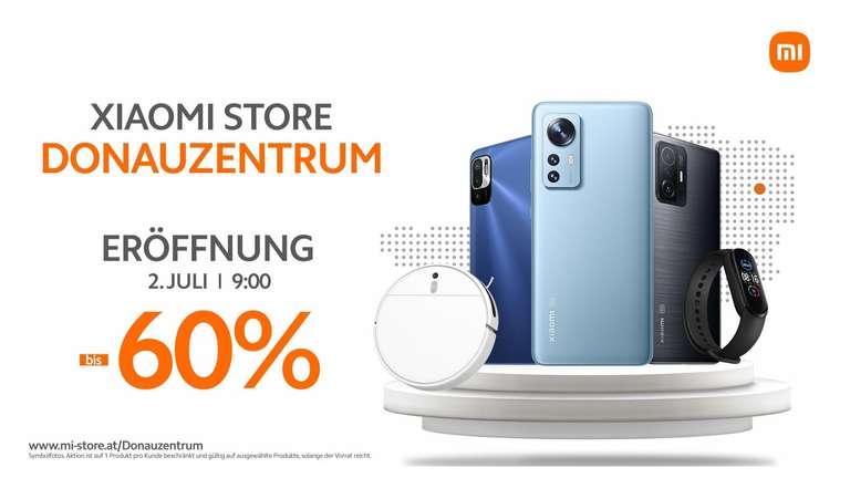 2ter Xiaomi Store eröffnet in Wien Donauzentrum - Start ab 02.07.22
