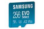 Samsung EVO Select R130 microSDXC 256GB Kit, UHS-I U3, A2, Class 10