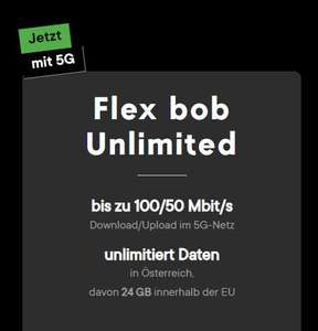 Flex bob Unlimited 100/50 Mbit - jetzt inkl. 5G!