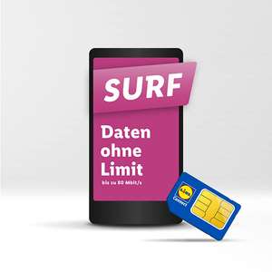 Lidl Connect mit doppeltem Speed statt mit 40 Mbit/s mit bis zu 80 Mbit/s.