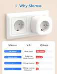 Meross Smart Steckdosen 2er Pack mit Stromverbrauchsmessung, Alexa & Google Unterstützung