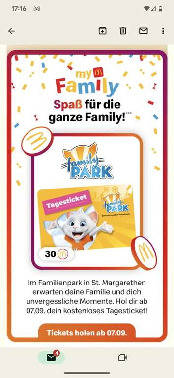 Tagesticket Family Park für 30 M's