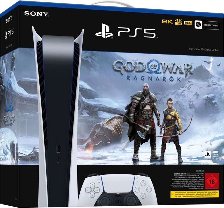 Sony PlayStation 5 Digital Edition - 825GB God of War: Ragnarök Bundle