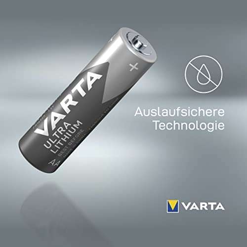 VARTA Batterien AA, 4 Stück, Ultra Lithium, 1,5V