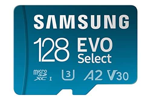 Samsung EVO Select 128 GB microSD Speicherkarte (MB-ME128KA/EU), A2, UHS-I U3