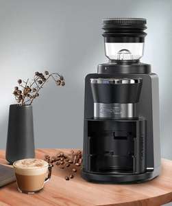 HiBREW G3A Kaffeemühle, 40 mm konisches Mahlwerk, Luftgebläse, 31-Gang-Skala, Speicher- und Antistatikfunktion in Schwarz oder Beige