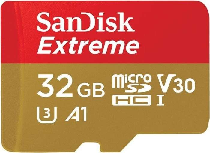 SanDisk Extreme microSD 32GB UHS V30/U3 (100MB/s Lesen, 60MB/s Schreiben) für 4K Aufahmen