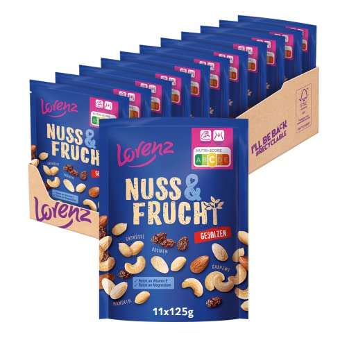 Lorenz Snack World Nuss & Frucht gesalzen, 11er Pack (11 x 125 g)