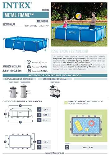 Intex Family Frame Pool 260x160x65cm