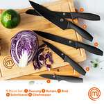 MasterChef Messerset, Küchenmesser Set mit Kochmesser, Gemüsemesser, Schälmesser, Schneidemesser & Brotmesser,