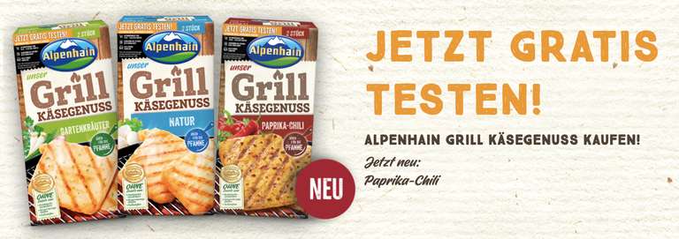 Alpenhain Grill Käsegenuss gratis testen (Zeitraum: 15.03 - 31.05)