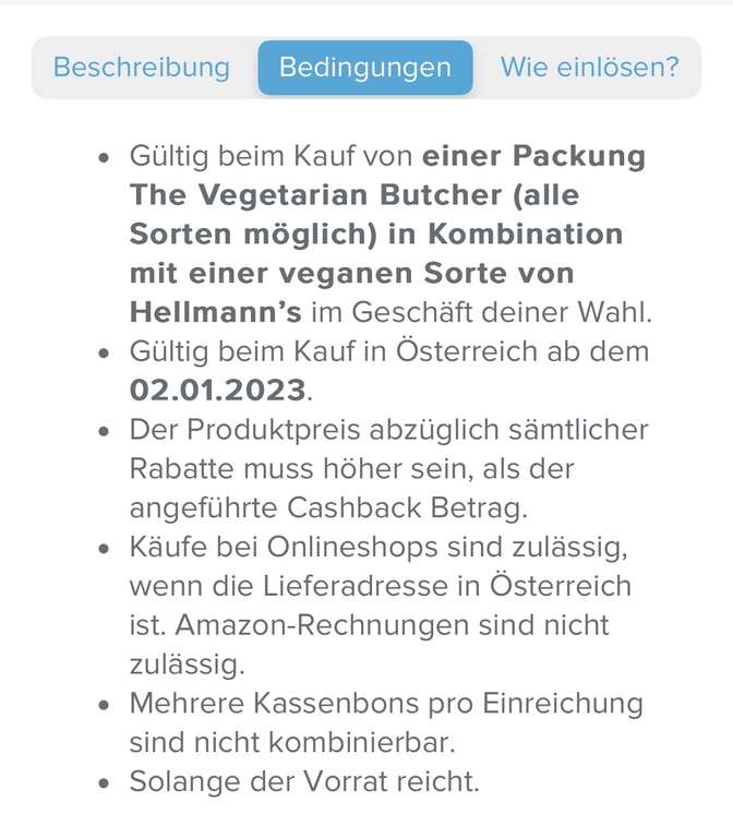 Marktguru 3,50€ Cashback bei Kauf einer Packung The Vegetarian Butcher und einer veganen Sorte Hellmann‘s
