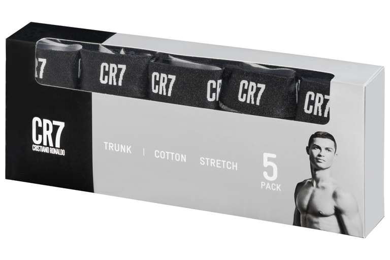 CR7 - 5er Pack Boxershorts Trunk Herren - by Cristiano Ronaldo - CR7-Mix / Größe S-XXL