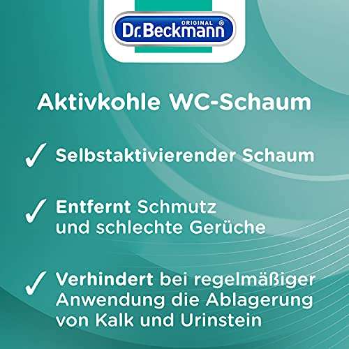 3x 100g Dr. Beckmann Aktivkohle WC-Schaum