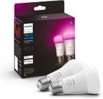 2x Philips Hue White and Color Ambiance 800 LED-Birne, E27, 6,5W
