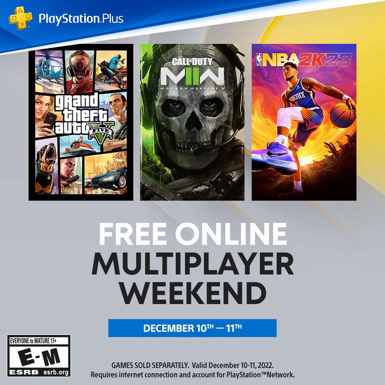 Playstation Multiplayer Wochenende: Am 10.12. und 11.12. ohne PS Plus gratis online zocken