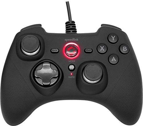 Speedlink RAIT Gamepad Gaming Controller kabelgebunden mit Vibrationsfunktion für PC/PS3/Switch