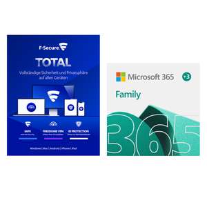 Microsoft 365 Family 12+3 Monate, 6 Nutzer + F-Secure Total