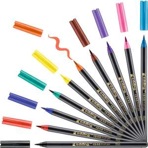 edding 1340 Pinselstift - 10er Set - bunte, leuchtende Farben