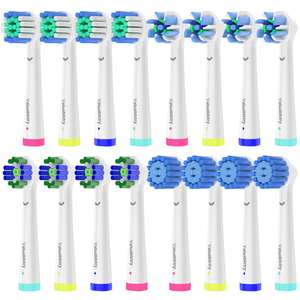 16er Aufsteckbürsten Kompatibel mit Oral B Elektrische Zahnbürste, 4er Precision, 4er Cross, 4er 3D Whitening und 4 Sensitive Clean