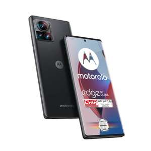 Motorola edge30 ultra Smartphone (6,7"-FHD+-Display, 200-MP-Kamera, 12/256 GB, 4610 mAh) Black, inkl. Schutzcover + KFZ-Adapter [Amazon WHD]
