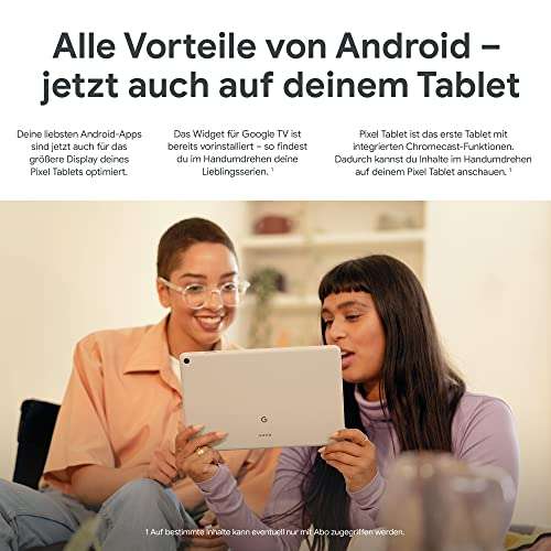 Google Pixel Tablet mit Ladedock mit Lautsprecher (11 Zoll-Display, 128 GB Speicher, Android, 8 GB RAM)
