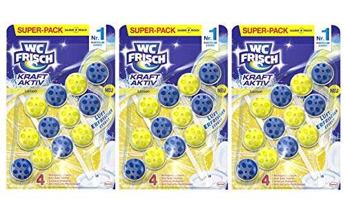 [Amazon Spar Abo] WC FRISCH Kraft Aktiv Duftspüler Lemon, 3 x 1er Pack (2,77€ möglich)