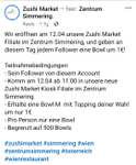 Zushi Market Zentrum Simmering: Bowl um 1 €