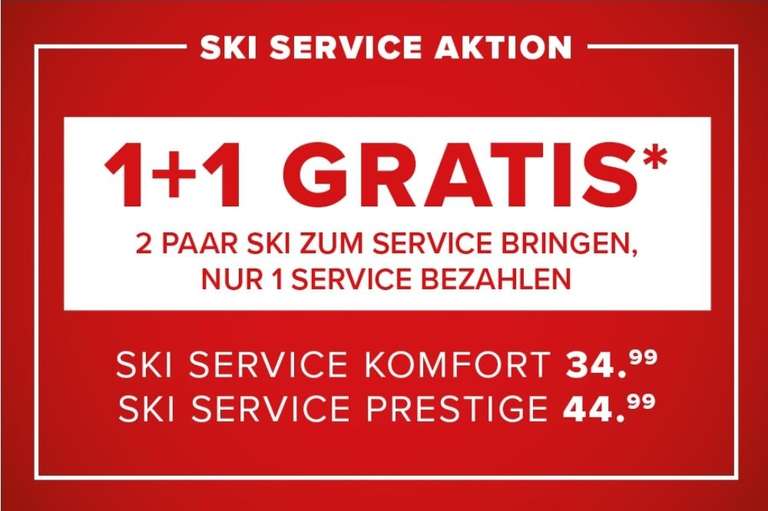 Hervis Ski Service Aktion 1+1