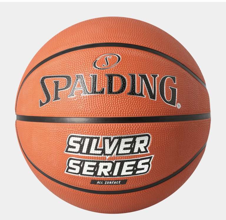 Spalding Silver Series Rubber, Basketball, Orange