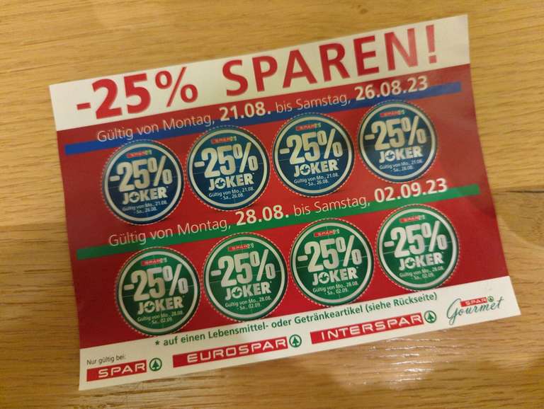 [Spar/Eurospar/Interspar] Gösser Märzen o. Stiegl Goldbräu mit -25% Joker