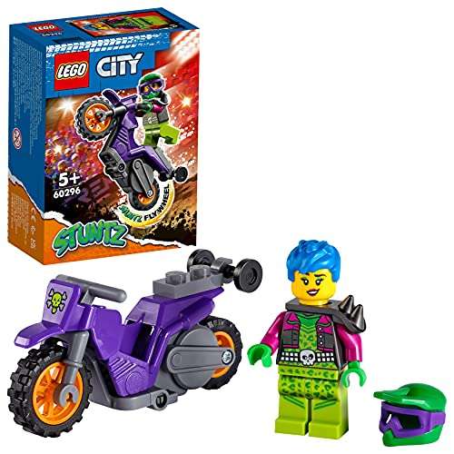 LEGO 60296 City Stuntz Wheelie-Stuntbike Set mit Schwungradantrieb