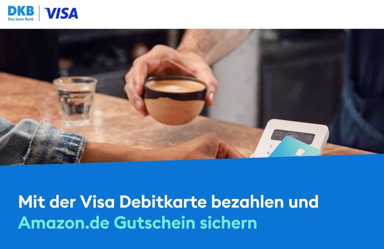 Amazon.de Gutscheinaktion der DKB - Mit der Visa Debitkarte bezahlen und Amazon.de Gutschein sichern - 5 / 15 / 50 Euro