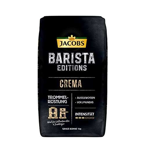 Jacobs Kaffeebohnen Barista Editions, 1000g, (Crema, Crema Bella Italia oder Espresso)